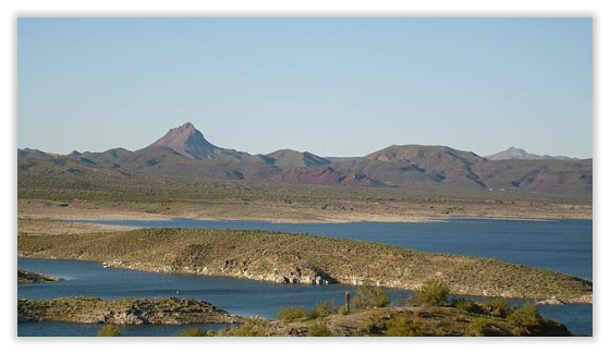 Alamo Lake near Dreamers RV Park in Salome, Arizona