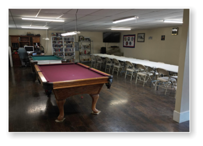 Pool table in the clubhouse at Dreamers RV Park in Salome, Arizona.