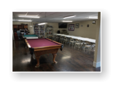 Pool table in the clubhouse at Dreamers RV Park in Salome, Arizona.