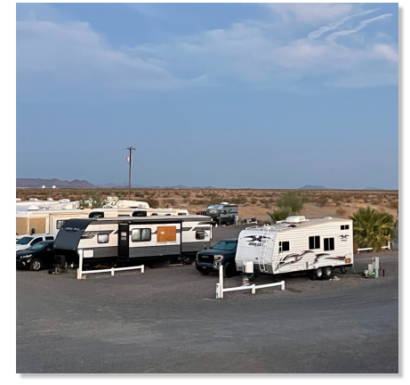 Our office here at Dreamers RV Park