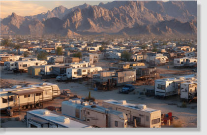 The annual Quartzsite RV Show near Dreamers RV Park in Salome, Arizona.